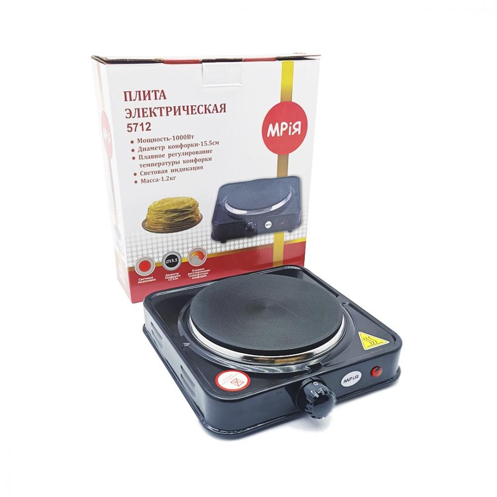 Ел.плитка МРІЯ  1комф  блін 1квт (5712) (12 штxуп) чорна