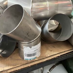 Коліно 45° нержавіюче D120 товщина 0,5 мм (коліно димохідне)