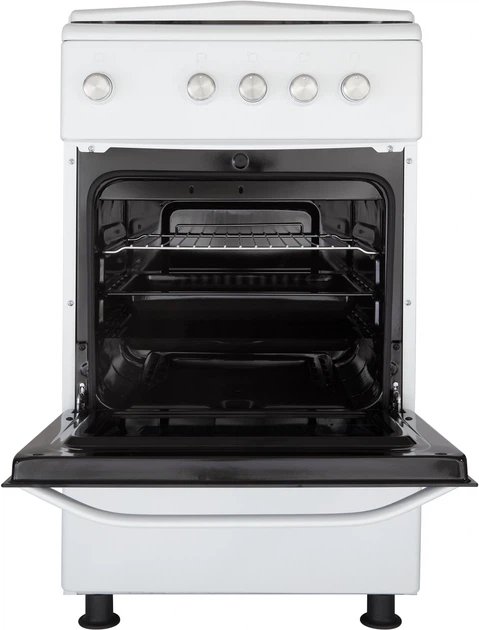 Плита газова ELEYUS FARO 5001 EF WH(50см,реш.емаль,кришка метал,біла)