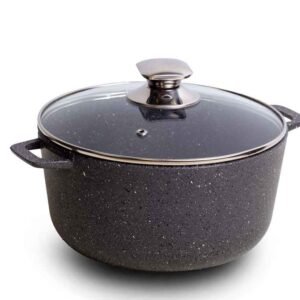 Каструля алюмінієва 2 л з антипригарним покриттям і скляною кришкою AD3202 Talco (каструля Talco, антипригарна)