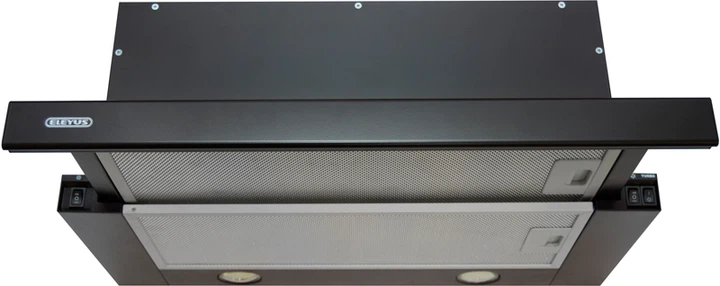 Витяжка кухонна ELEYUS Storm 1200 LED SMD 60 BL 226Вт, 1200 м³/год, телескопічна, чорна (витяжка ELEYUS, телескопічна)