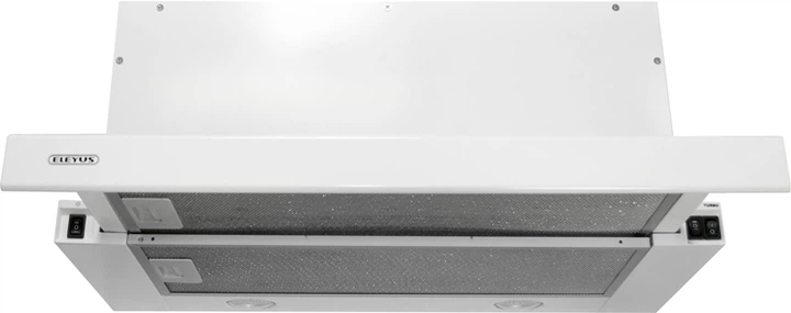 Витяжка кухонна ELEYUS Storm 1200 LED SMD 60 WH 226Вт, 1200 м³/год, телескопічна, біла (витяжка ELEYUS, телескопічна)