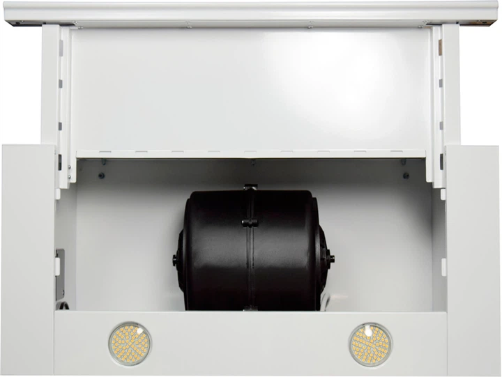 Витяжка кухонна ELEYUS Storm 1200 LED SMD 60 WH 226Вт, 1200 м³/год, телескопічна, біла (витяжка ELEYUS, телескопічна)