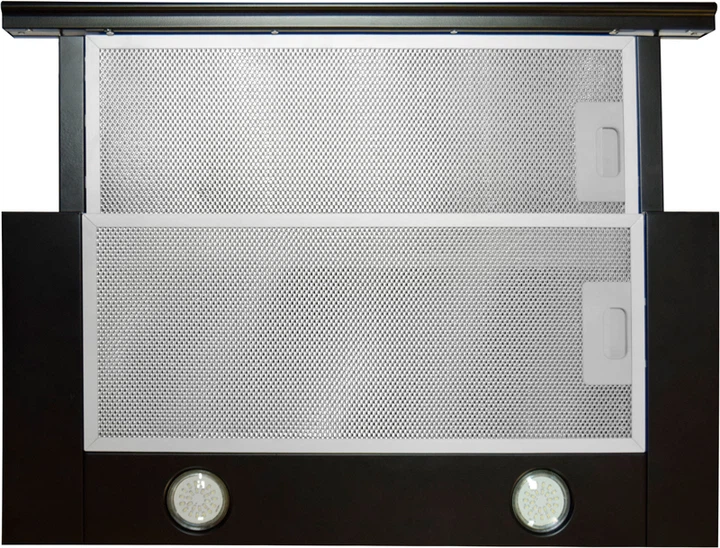 Витяжка кухонна ELEYUS Storm 1200 LED SMD 60 BL 226Вт, 1200 м³/год, телескопічна, чорна (витяжка ELEYUS, телескопічна)