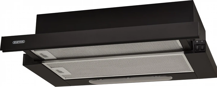 Витяжка кухонна ELEYUS BREEZE 470x60 BL телескопічна, 470 м³/год, 60 см, чорна (витяжка ELEYUS, телескопічна)