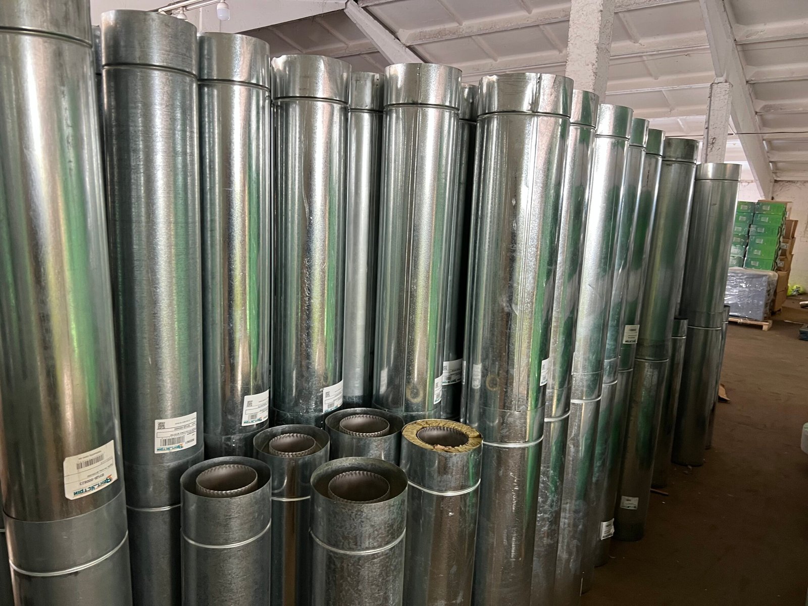 Труба димохідна сендвіч довжина 0,5 м нержавіюча сталь (нерж./оцинк.) Ø150×220 мм товщина 0,8 мм (труба сендвіч димохідна)