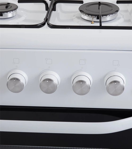 Плита газова ELEYUS FARO 5001 EF WH(50см,реш.емаль,кришка метал,біла)