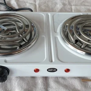 Настільна електрична плита Мрія 5713 двоконфоркова біла (електроплита Мрія, настільна)