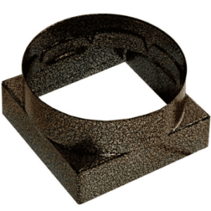 Перехідник вентиляційний 90х100 мм на коло коричневий