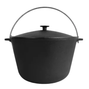 Казан туристичний чавунний 10 л з чавунною кришкою BRIZOLL KT10-1 (туристичний казан, похідний казан)