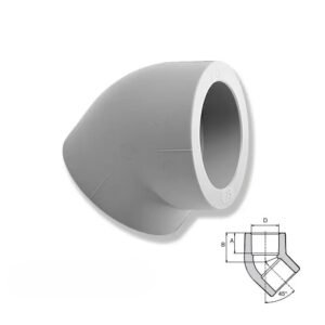 Кутник ППР 25 × 45° SANICA білий