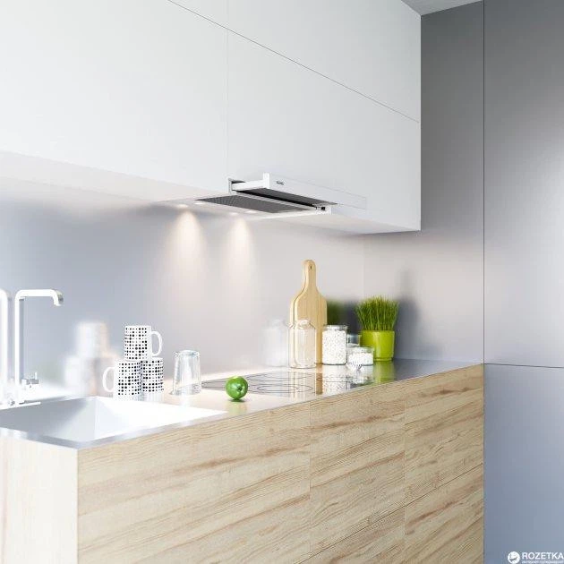 Витяжка кухонна ELEYUS Storm 700 60 WH 156Вт, 700 м³/год, телескопічна, біла (витяжка ELEYUS, телескопічна)