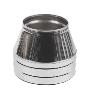 Конус димохідний сендвіч нержавіюча сталь та оцинковка (нерж./оцинк.) Ø150/220 мм товщина 0,5 мм (конус сендвіч димохідний)