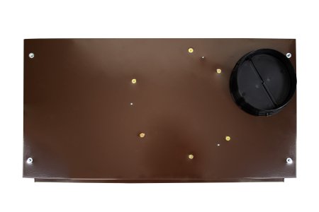 Витяжка кухонна ПВЕП-003 Телескоп 60x50, 3 швидкості, 650 м³/год, коричнева гладка, вставка нержавіюча (витяжка ПВЕП, телескопічна)