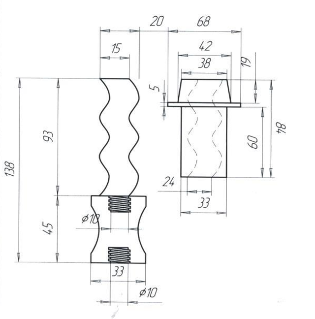 Шнек до насоса 0,37 кВт (шнек + мушта + дифузор)