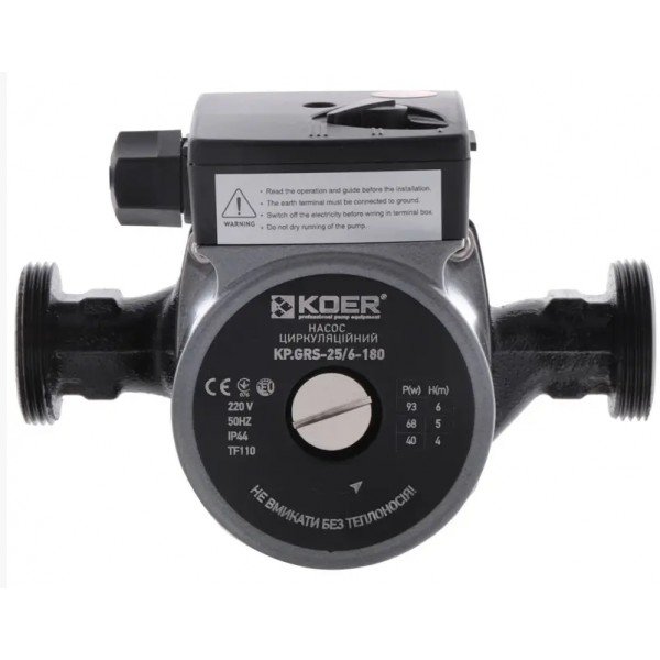 Циркуляційний насос KOER GRS-25x6-180 (з гайками і кабелем)
