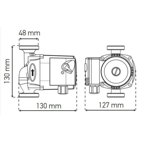 Циркуляційний насос KOER GRS-25/4-130 (з кабелем) помпа (КОЕР)