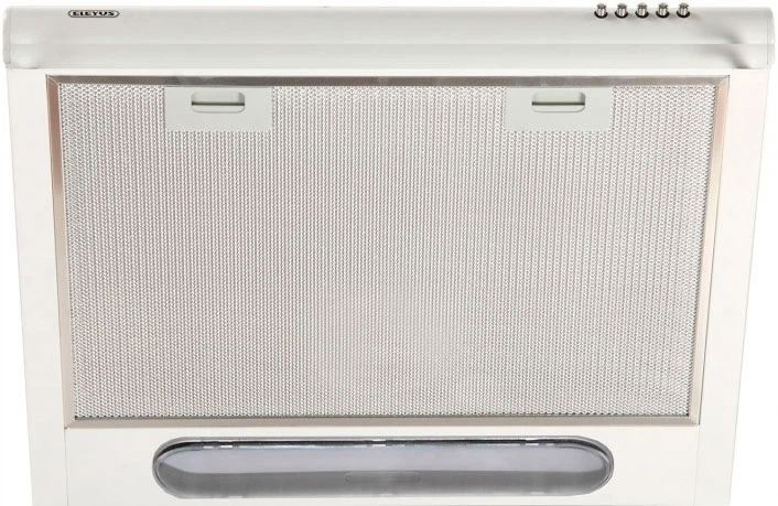 Витяжка кухонна ELEYUS Line I 60 WH 60 см, 380 м³/год, плоска, одномоторна, біла (витяжка ELEYUS, плоска)