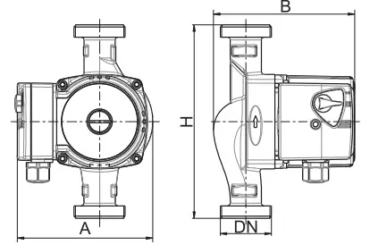 Циркуляційний насос EuroAqua UPS PRO 25-4S×130 (з гайками) помпа (ЄВРОАКВА)