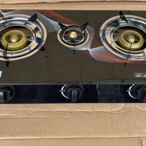 Газова плита-таганок Мрія 3 конфорки Скло