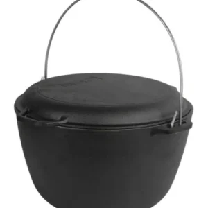 Казан туристичний чавунний 8 л з кришкою-сковородою BRIZOLL KT08-2 (туристичний казан, похідний казан)