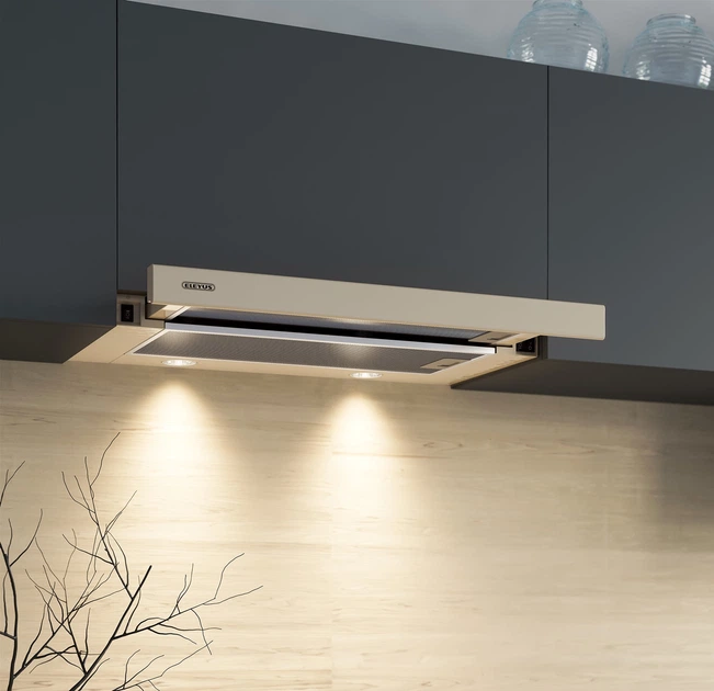 Витяжка кухонна ELEYUS Storm 700 60 BG(156вт, 700м3xгод,телескоп, 3шв, беж)