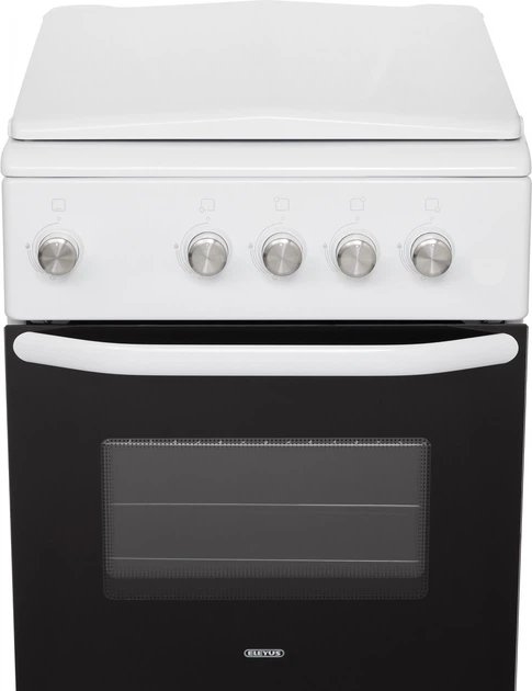 Плита газова ELEYUS FARO 5001 EF WH(50см,реш.емаль,кришка метал,біла)