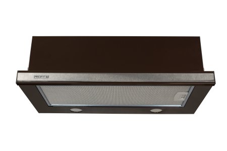 Витяжка кухонна ПВЕП-003 Телескоп 60x50, 3 швидкості, 650 м³/год, коричнева гладка, вставка нержавіюча (витяжка ПВЕП, телескопічна)