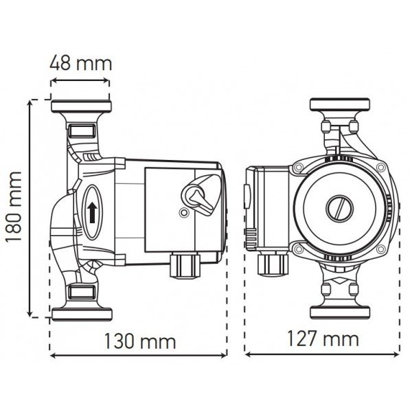 Циркуляційний насос KOER GRS-25x6-180 (з гайками і кабелем)