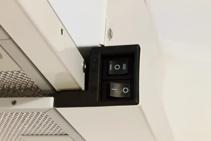 Витяжка кухонна ПВЕП-003 Телескоп біла гладка, вставка біла 60x50, 3 швидкості, 650 м³/год (витяжка ПВЕП, телескопічна)