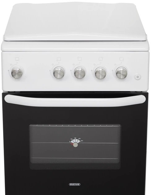 Плита газова ELEYUS FARO 5001 EF WH(50см,реш.емаль,кришка метал,біла)