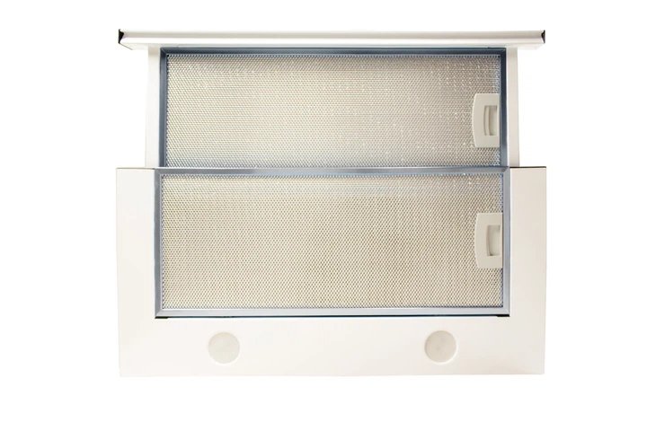 Витяжка кухонна ПВЕП-003 Телескоп 60x50, 3 швидкості, 650 м³/год, біла гладка, вставка нержавіюча (витяжка ПВЕП, телескопічна)