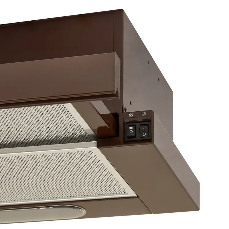 Витяжка кухонна ELEYUS BREEZE 470x60 BR телескопічна, 470 м³/год, 60 см, коричнева (витяжка ELEYUS, телескопічна)