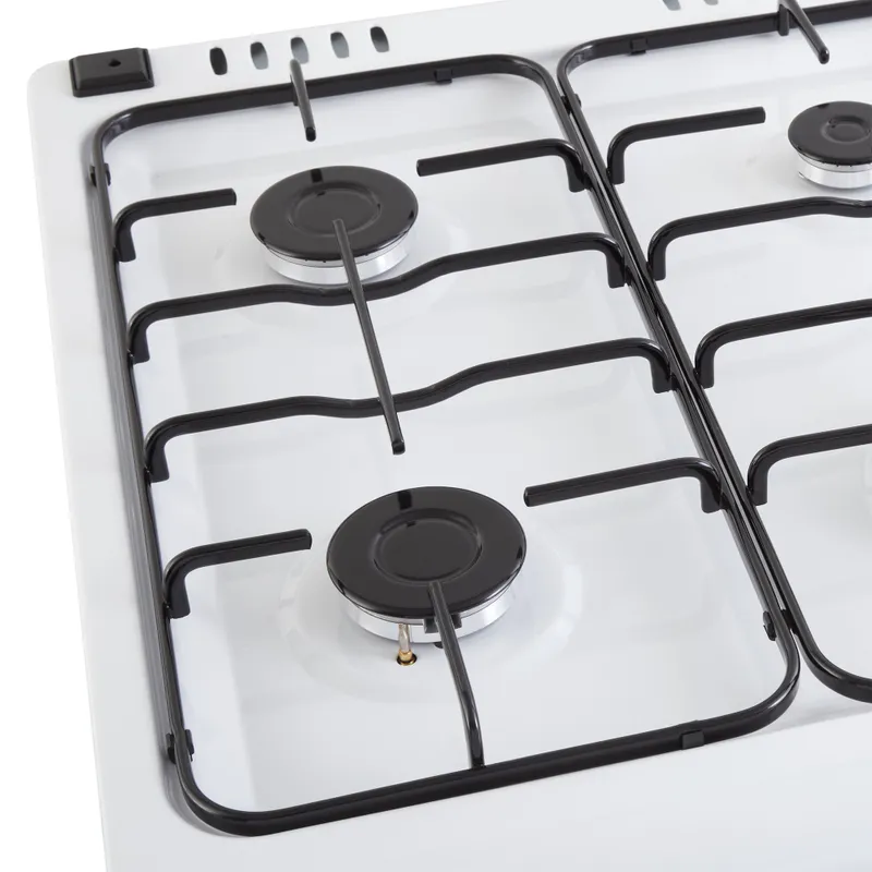 Плита газова ELEYUS ORUM 5001 EF WH(50см,кришка метал,реш.емаль,біла)