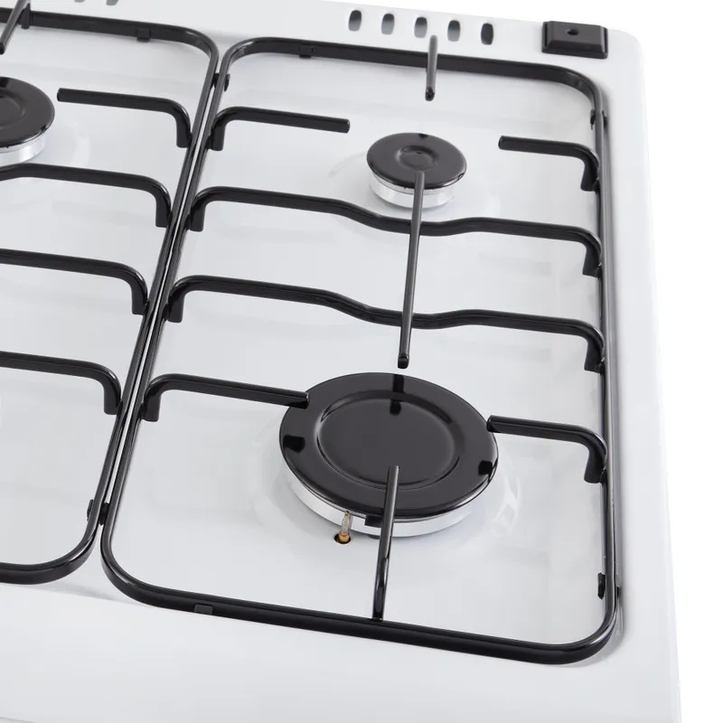 Плита газова ELEYUS ORUM 5001 EF WH(50см,кришка метал,реш.емаль,біла)