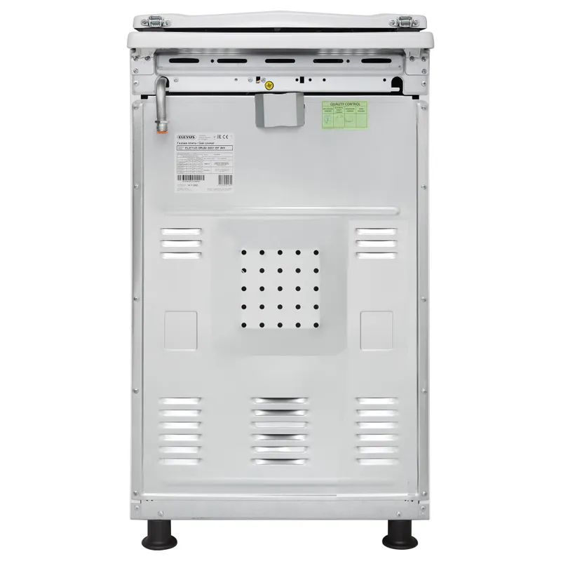 Плита газова ELEYUS ORUM 5001 EF WH(50см,кришка метал,реш.емаль,біла)
