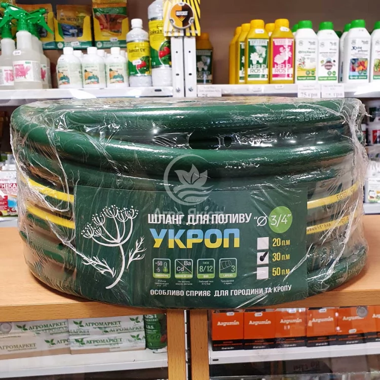 Шланг УКРОП 3/4″ × 30 м (поливальний)