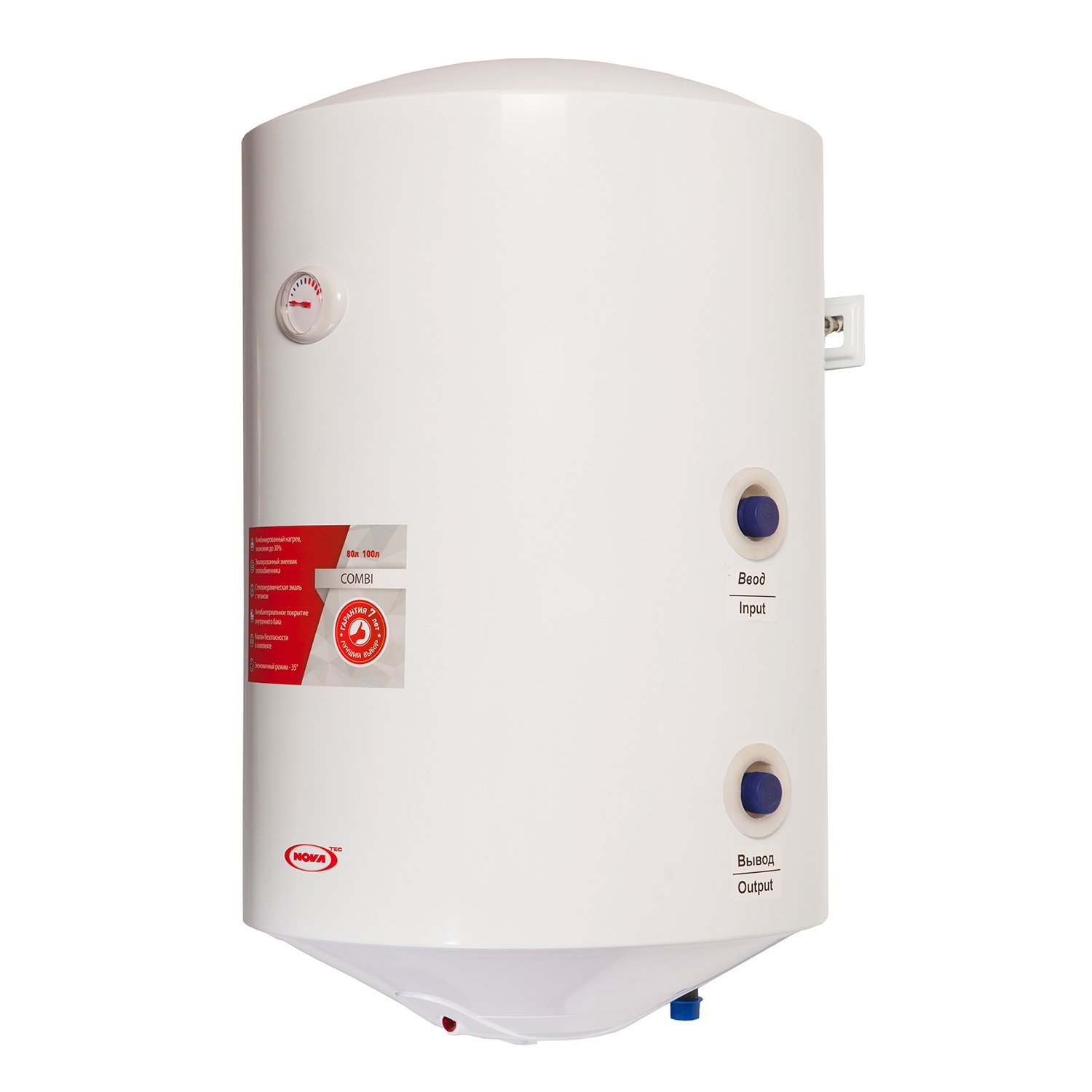 Бойлер 100 л Nova Tec Combi Right NT-CBR 100 комбінований електричний (водонагрівач Nova Tec, правий)