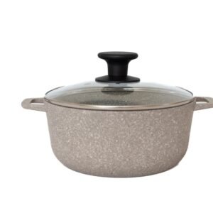 Каструля алюмінієва 4 л з антипригарним покриттям і скляною кришкою AD3204 Talco (каструля Talco, антипригарна)