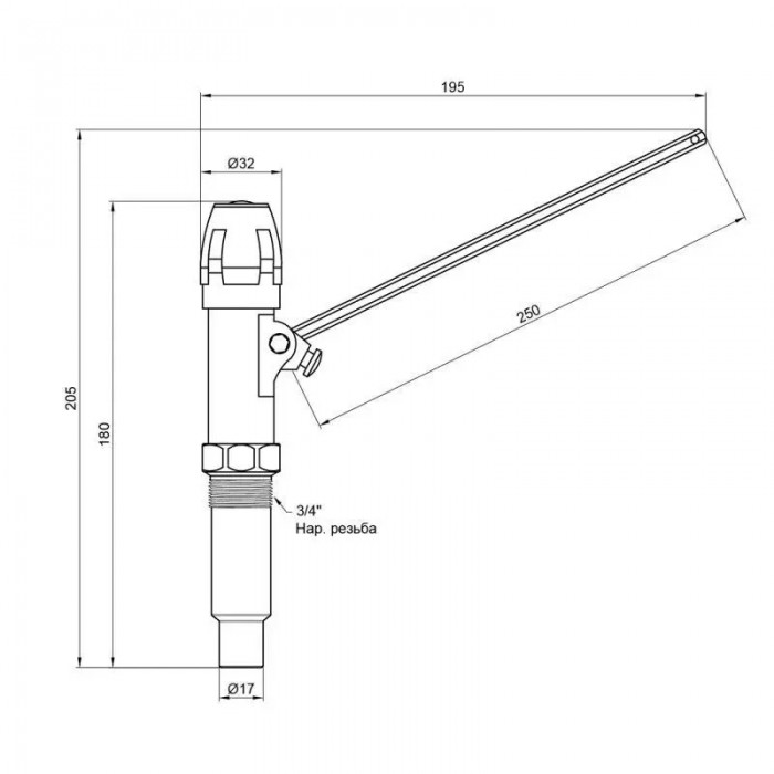 Регулятор тяги механічний Icma 3/4″ для твердопаливних котлів №147 (регулятор тяги Icma)