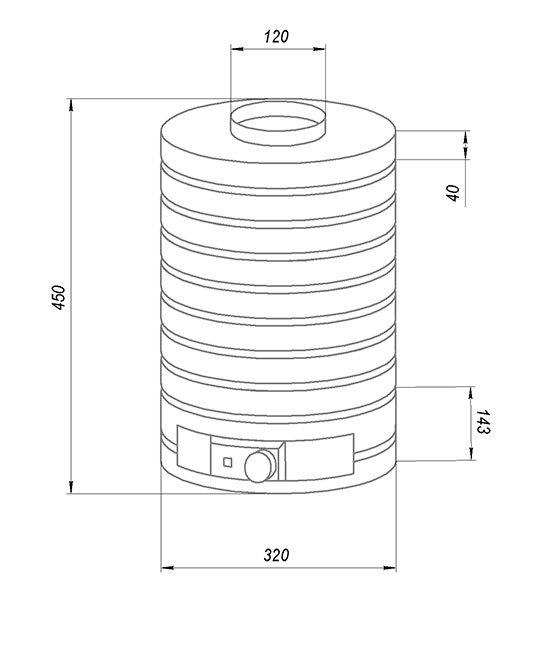 Електросушарка Profit M ЕСП-02 820Вт 20л слонова кістка (електросушарка Profit M)