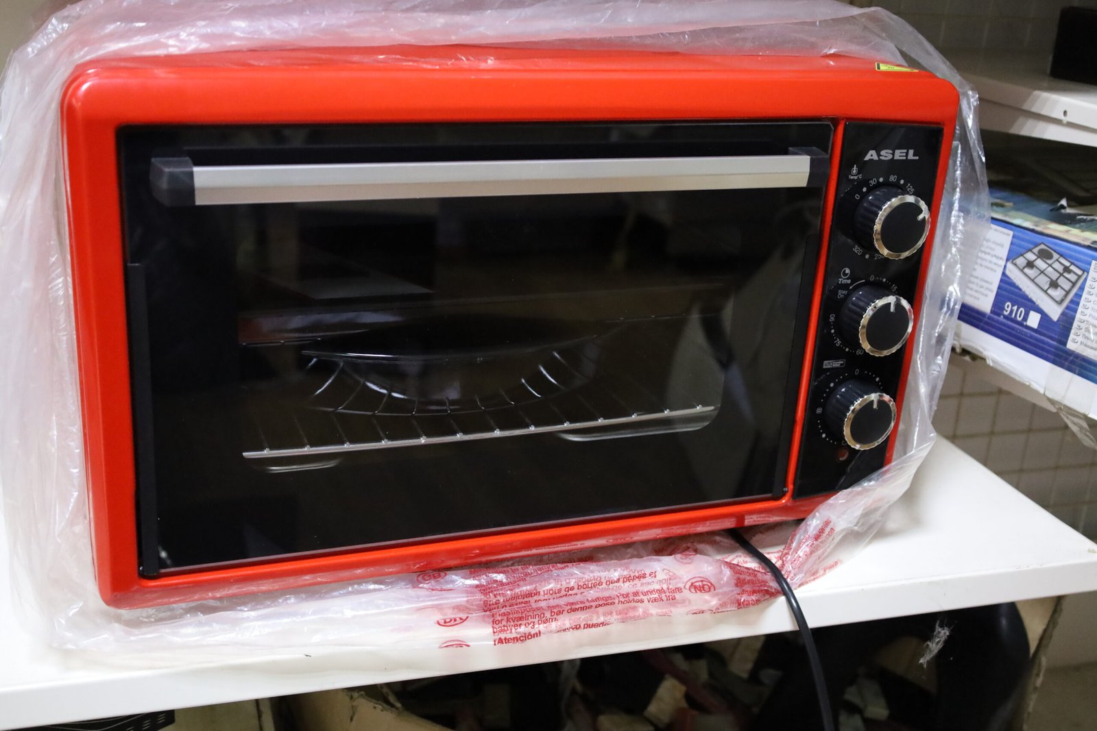 Духовка (Піч) Асель 33 л. з таймером(червона)  AF-33-23