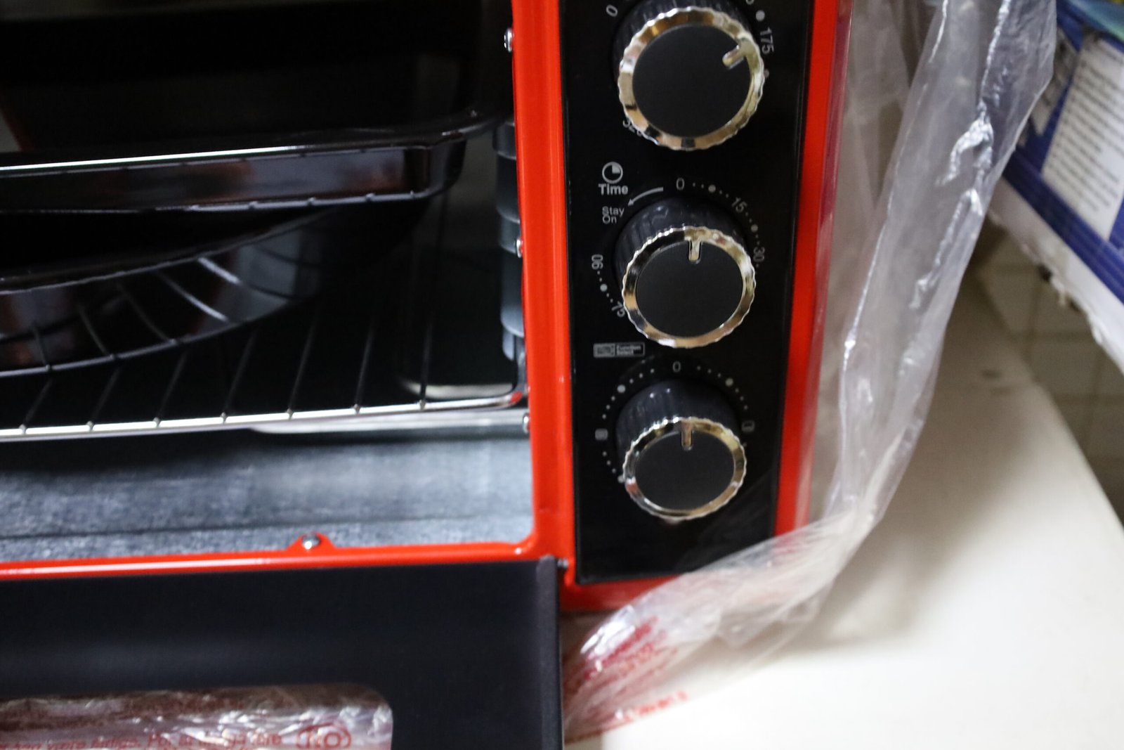 Духовка (Піч) Асель 33 л. з таймером(червона)  AF-33-23