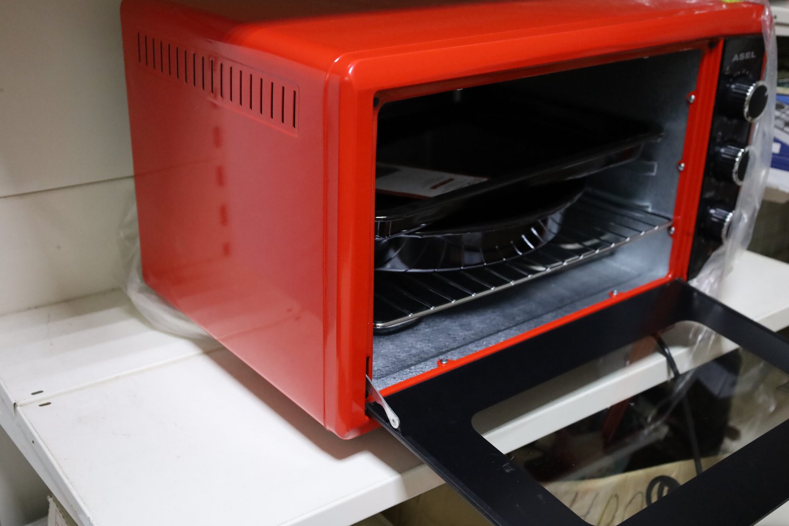 Духовка (Піч) Асель 33 л. з таймером(червона)  AF-33-23