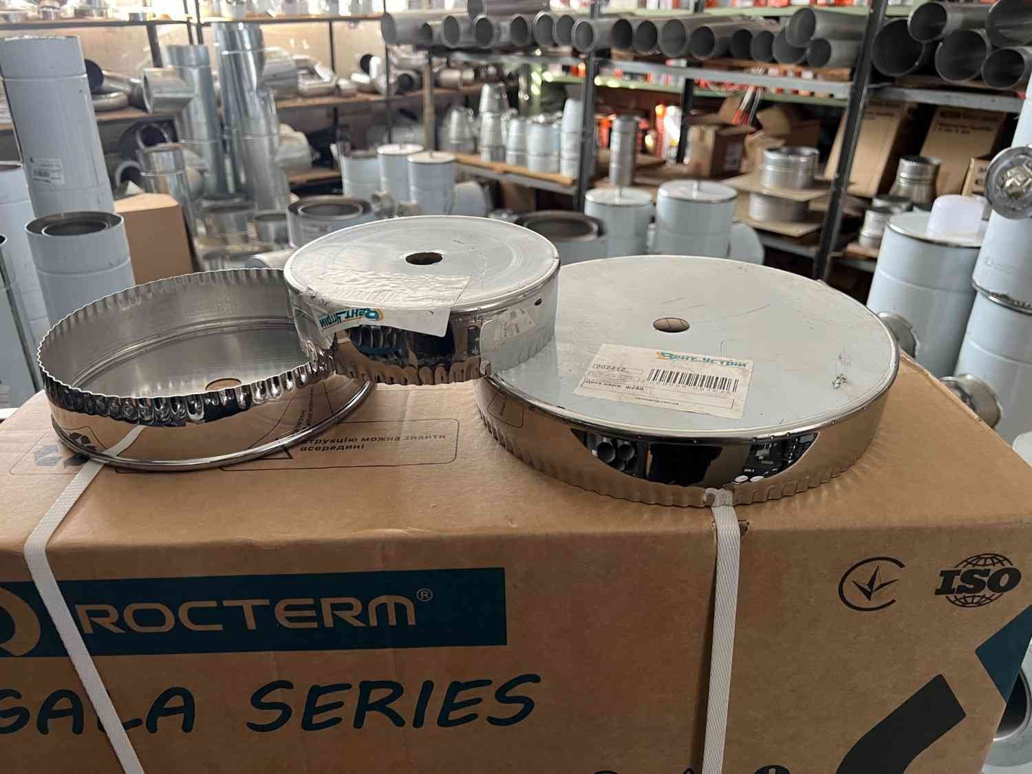 Дека (косметична накладка) димохідна нержавіюча сталь Ø200 мм (дека димохідна)