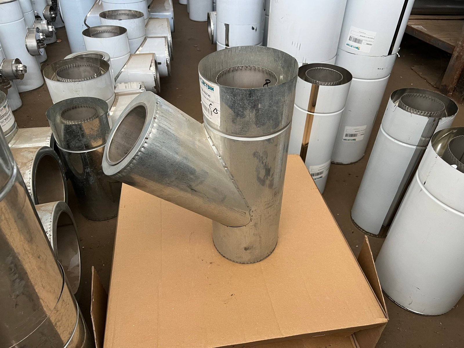 Трійник 45 нерж.в оцинк. D120x180 0.8mm