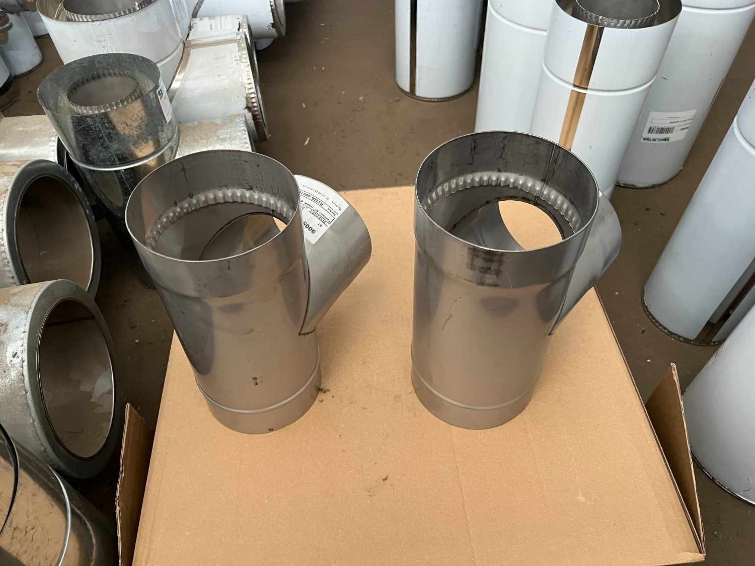 Трійник димохідний одностінний 87° нержавіюча сталь Ø150 мм товщина 0,8 мм (трійник димохідний)