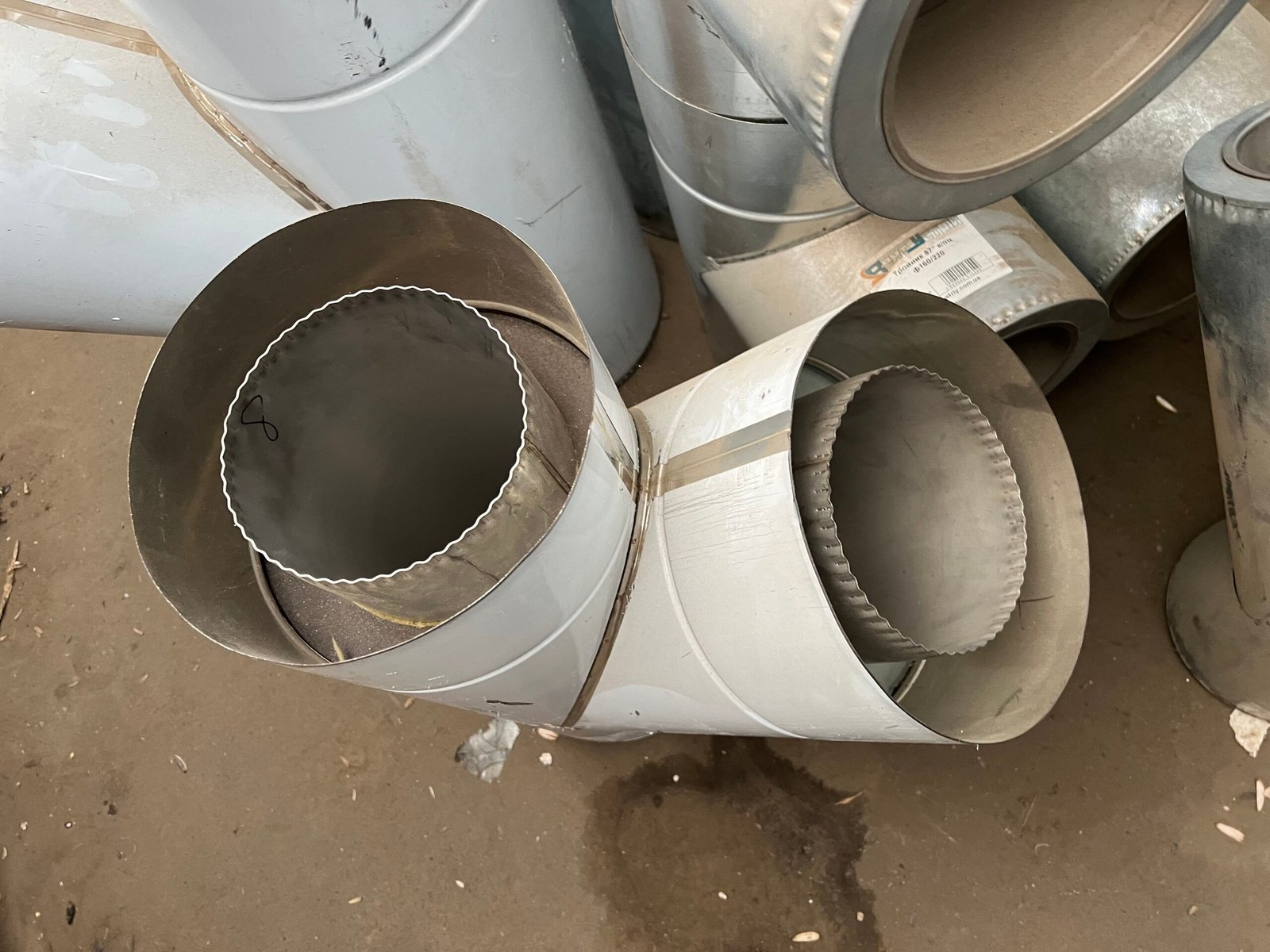 Трійник 45 нерж.в нерж. D150x220 0.8mm