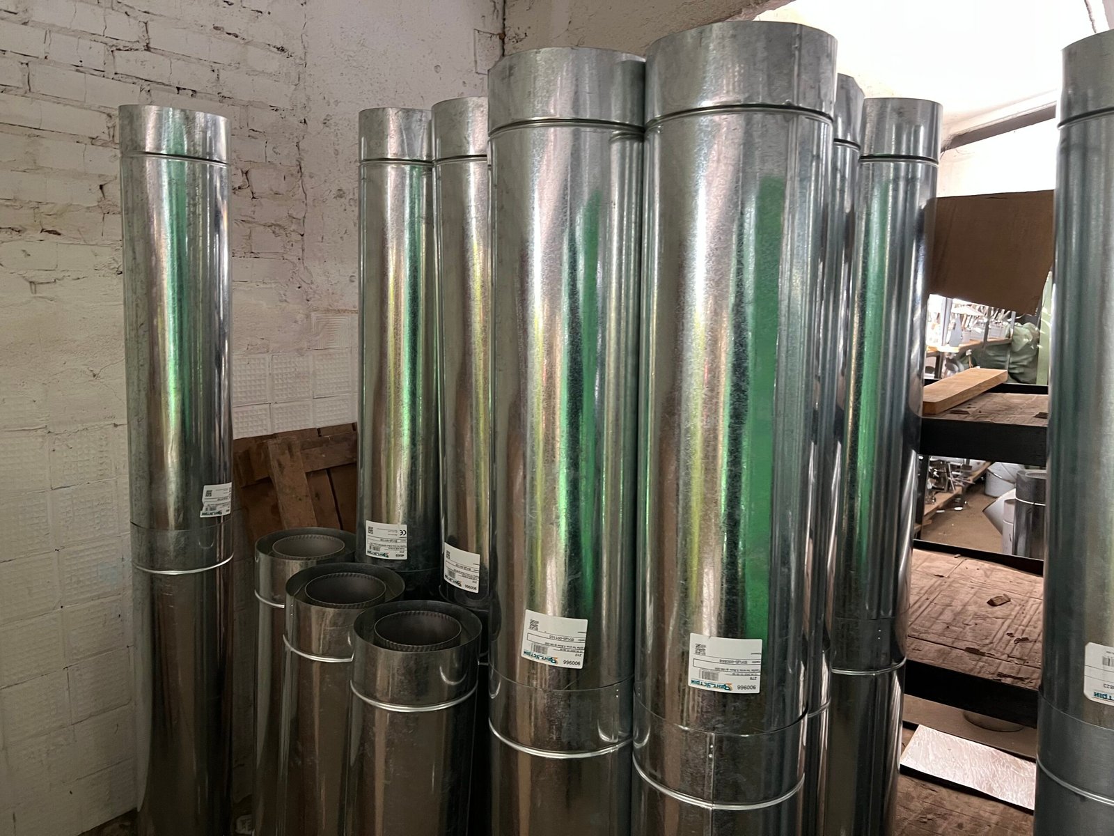 Труба димохідна сендвіч довжина 0,5 м нержавіюча сталь (нерж./оцинк.) Ø150×220 мм товщина 0,8 мм (труба сендвіч димохідна)