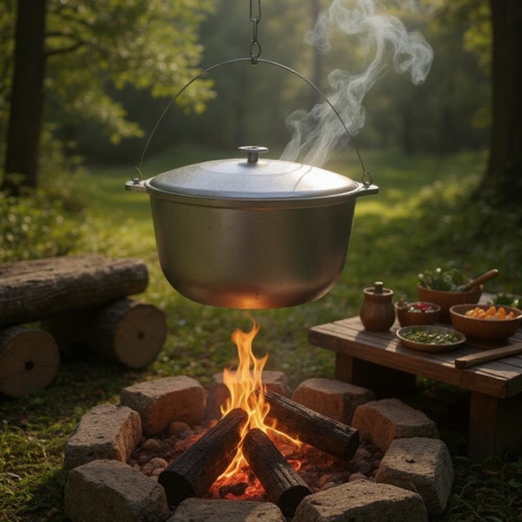 Казан 5л з кришкою туристичн.  D1105 Talco (алюмін.)